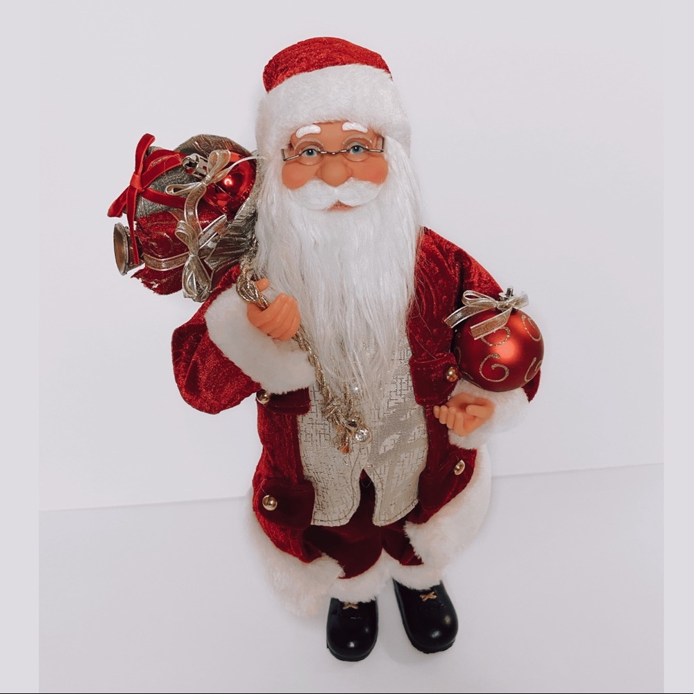 Standing Santa Claus Christmas Figure with Gifts
